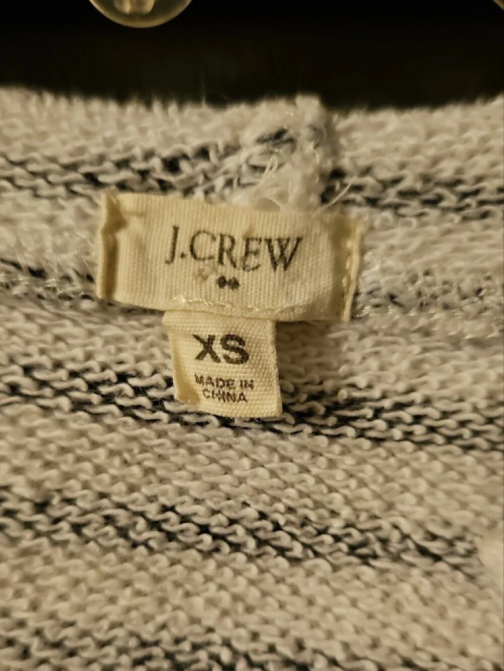 J. Crew Striped Pullover - White & Black